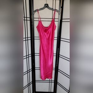 Elegant Pink Satin Dress